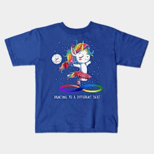 Unicorn Dancing to a DIfferent Beat Kids T-Shirt